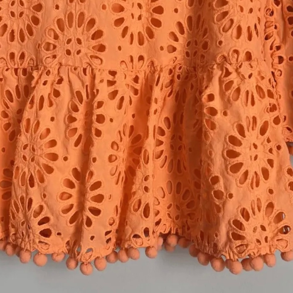 Lilly Pulitzer Bekah Eyelet Top/blouse cantaloupe ORANGE Sz small. NEW - Picture 4 of 6